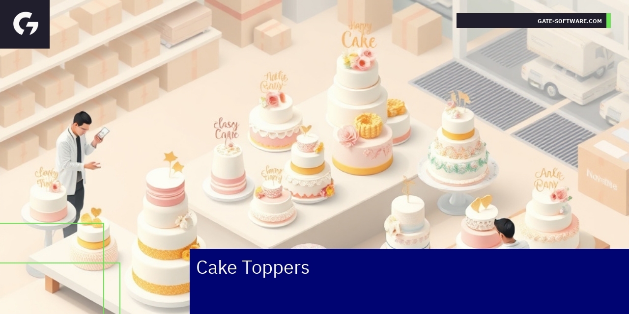 Decorated cakes with elegant and creative toppers