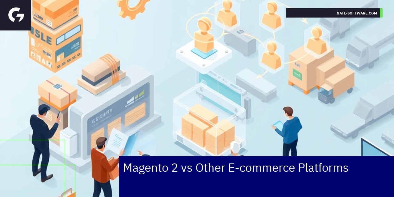 Diagram comparing Magento 2 and other e-commerce platforms