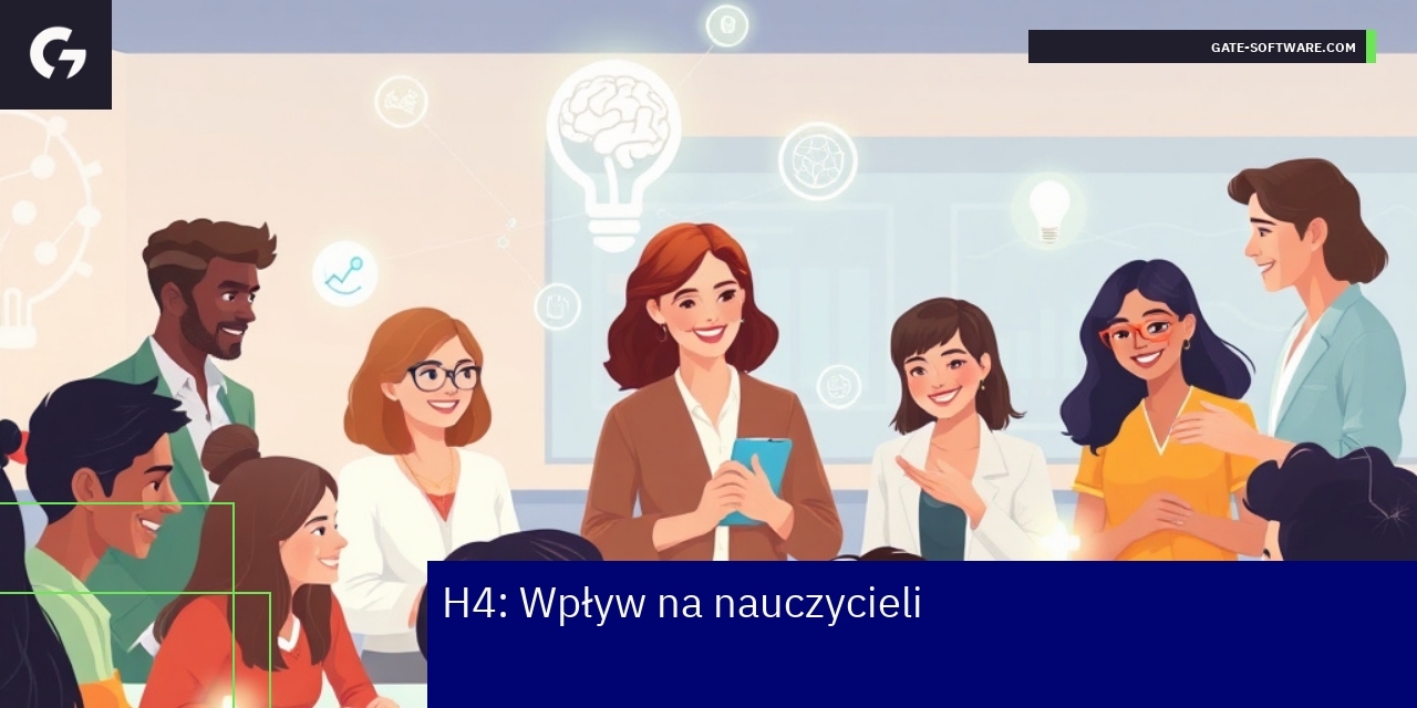 Nauczyciel korzystający z technologii AI w klasie