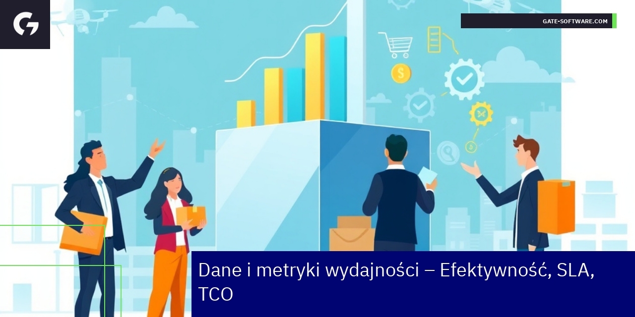 Wykresy pokazujące kluczowe wskaźniki efektywności usług