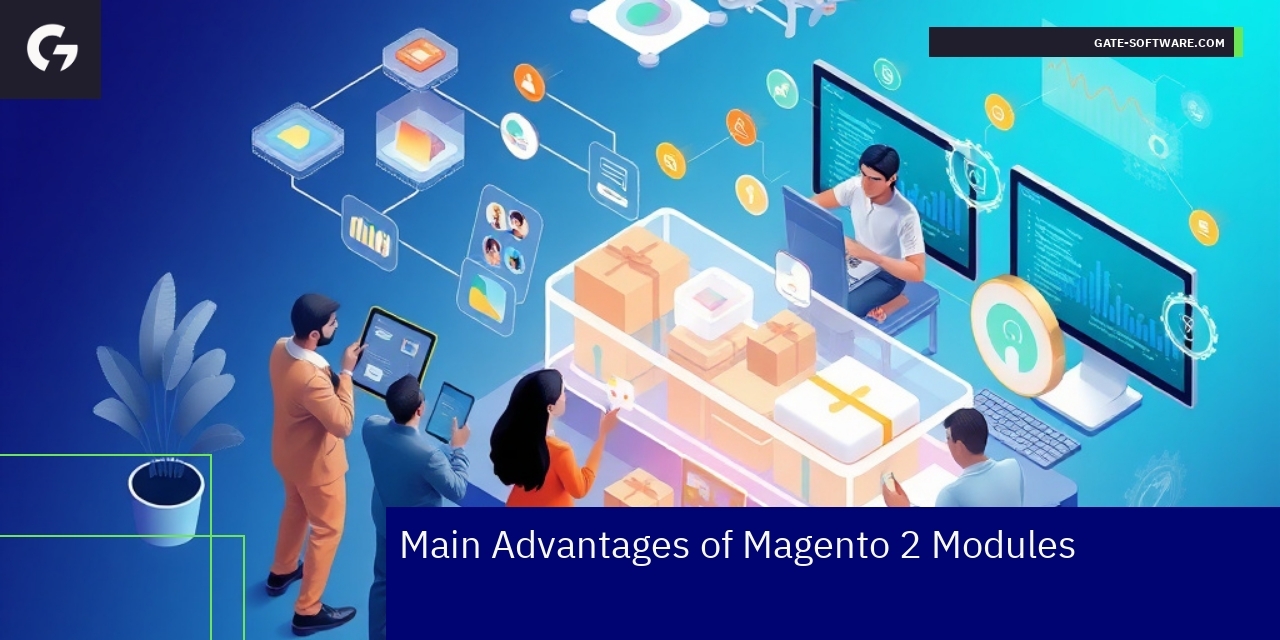 Graph highlighting Magento 2 module benefits and features