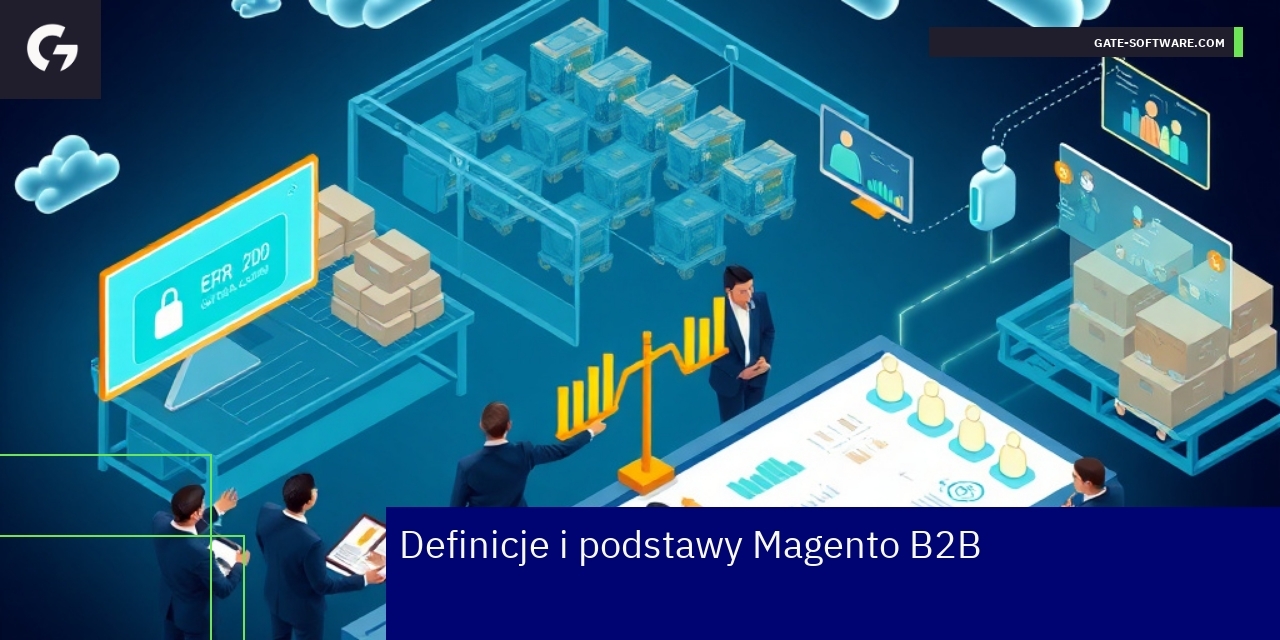 Interfejs Magento z funkcjami B2B na ekranie