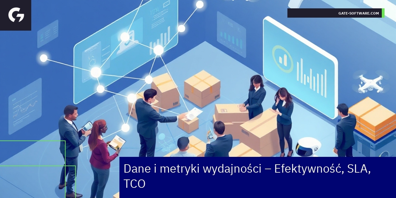 Wykres i liczby pokazujące efektywność firmy
