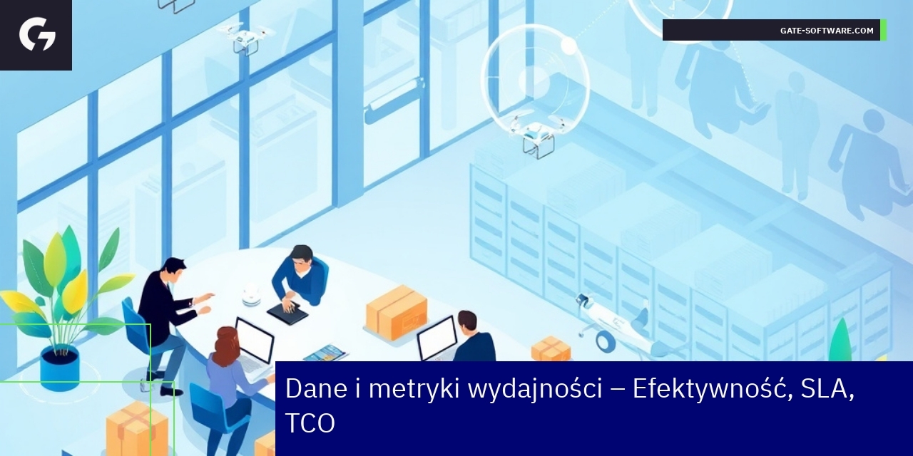 Wykresy i liczby związane z wydajnością i SLA