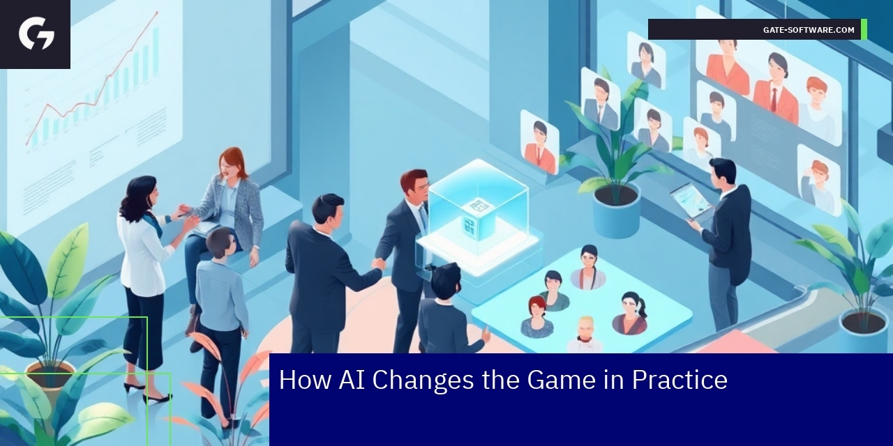 Illustration of AI impacting B2B sales processes