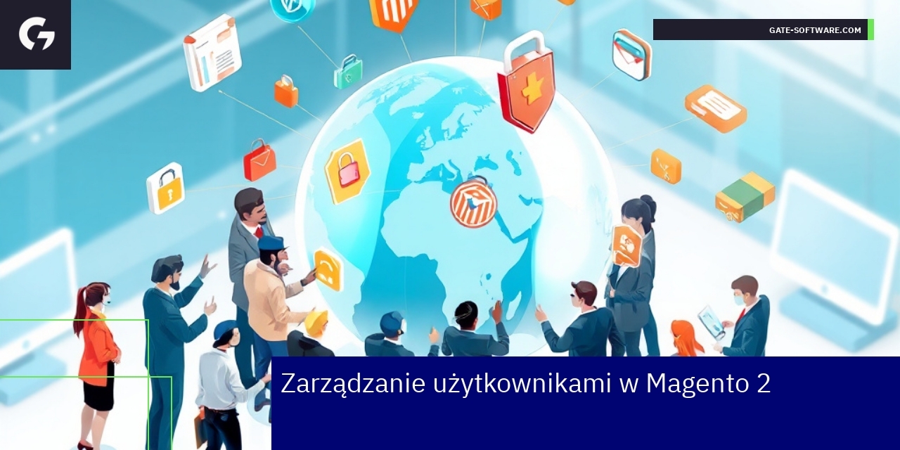 Schemat zarządzania użytkownikami i integracji Magento