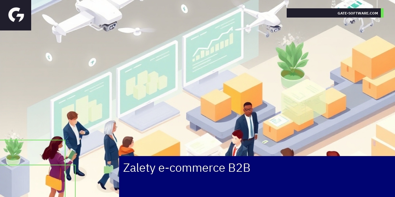 Kluczowe zalety e-commerce B2B dla firm Schemat ilustrujący korzyści e-commerce B2B