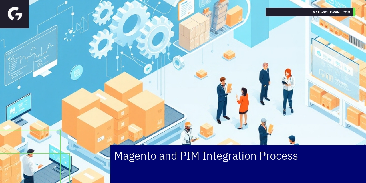 Diagram showing Magento integration with ERP and CRM systems