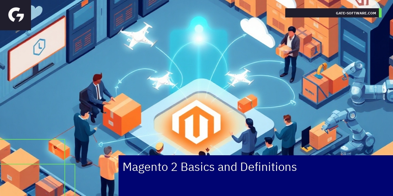 Illustration of Magento 2 ecommerce platform features