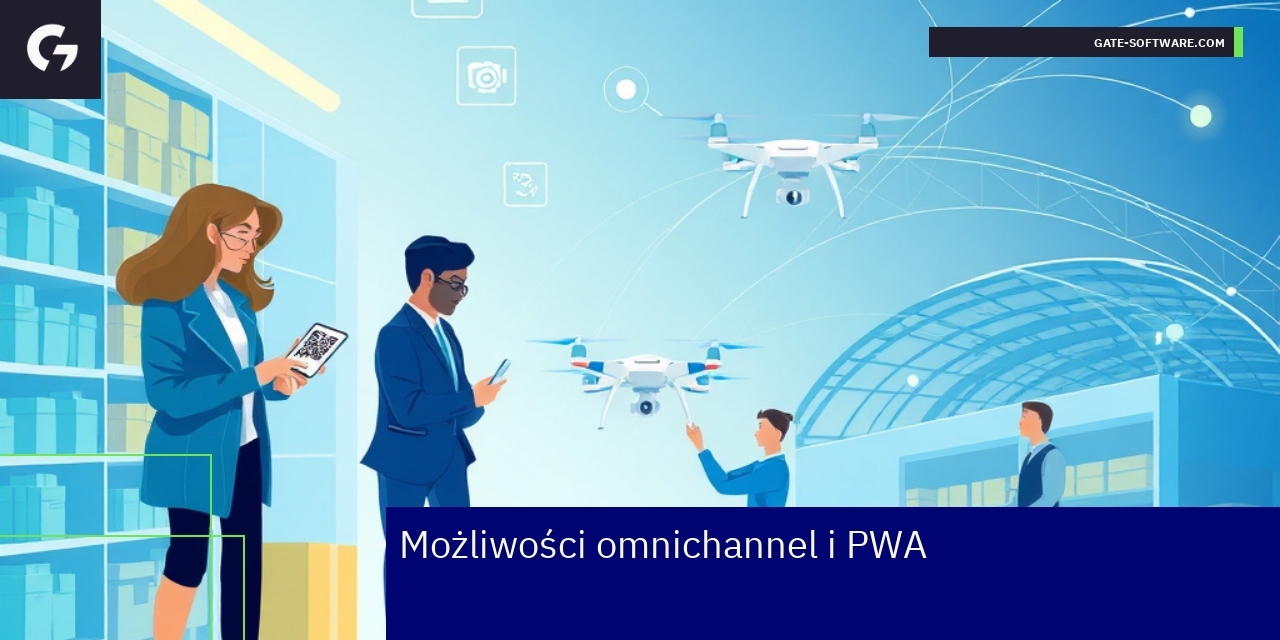 Diagram integracji omnichannel i PWA w ecommerce