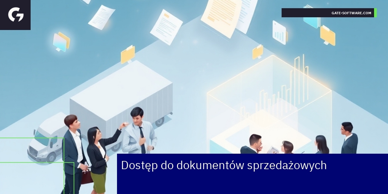 Efektywny dostęp do dokumentów na platformie B2B Ekran platformy B2B z dokumentami sprzedażowymi