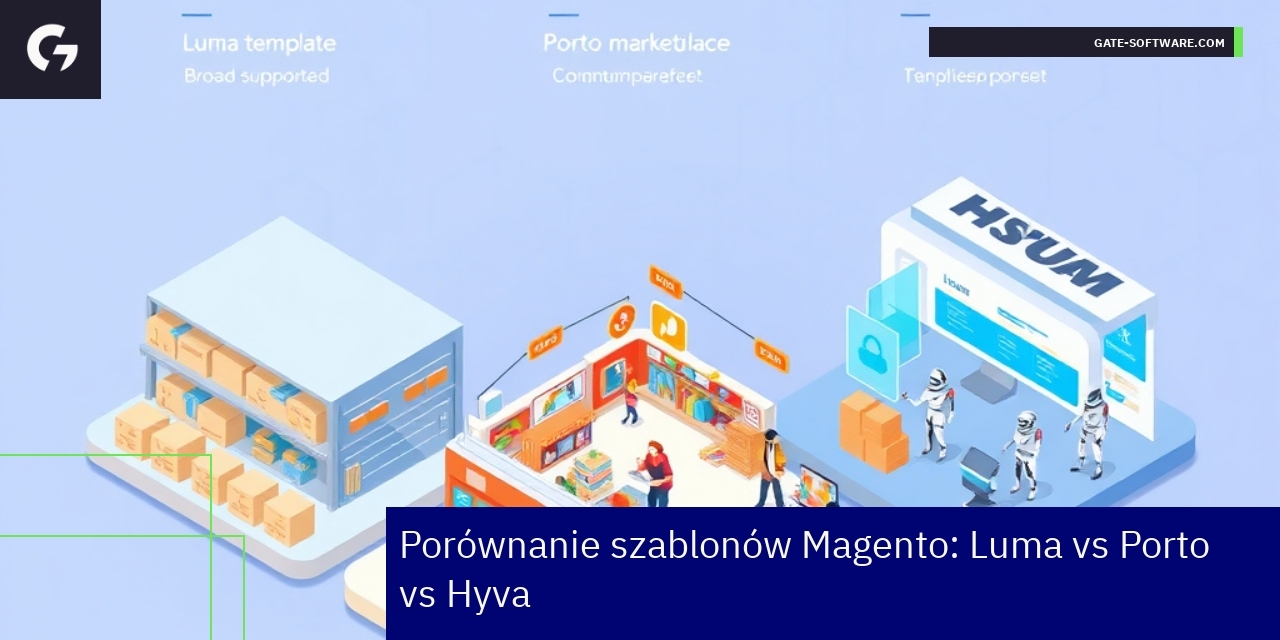 Grafika porównanie szablonów Magento Luma Porto Hyva
