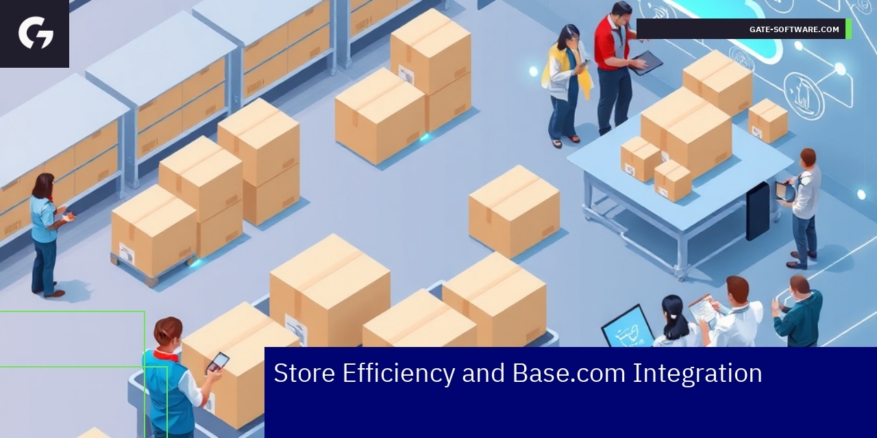 Workflow automation connecting Magento and Base.com systems