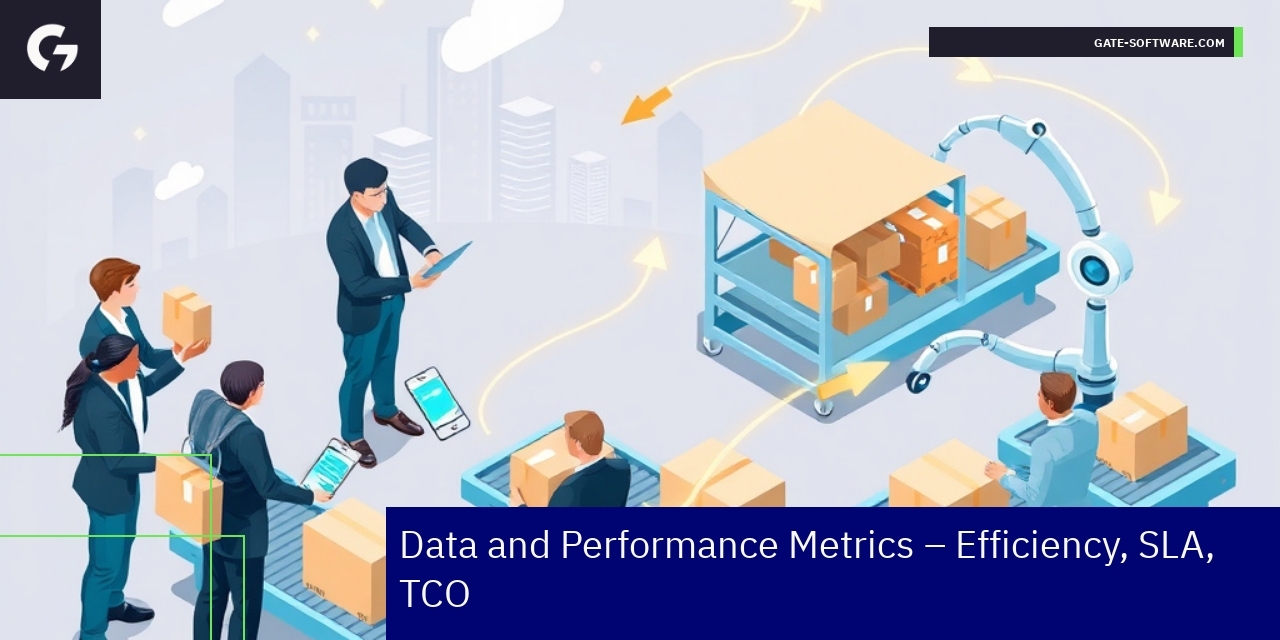 Graphs showing B2B project metrics and performance data