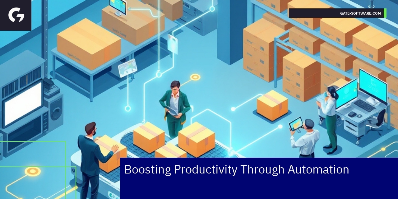 Illustration of automation improving e-commerce productivity