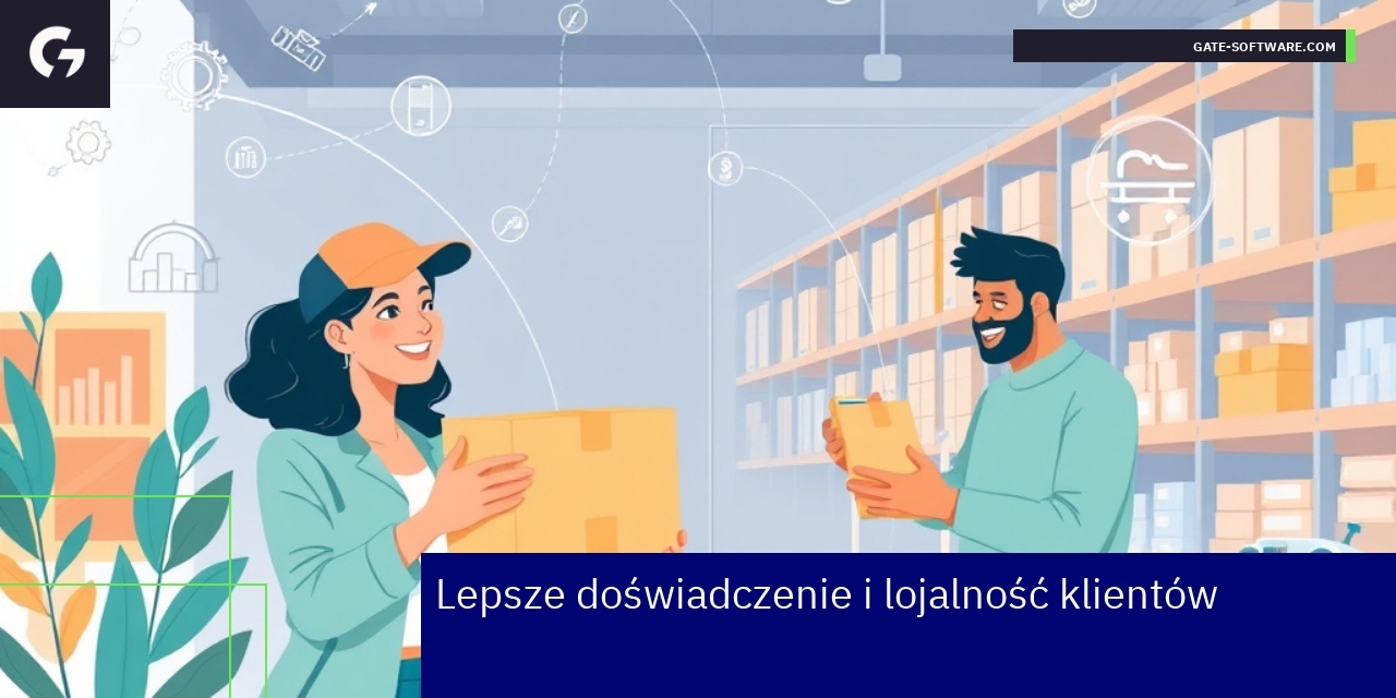 Zadowolony klient korzystający z urządzenia elektronicznego