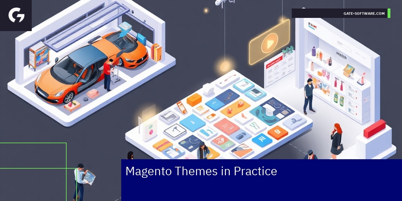 Examples of Magento themes for car, retail, cosmetics
