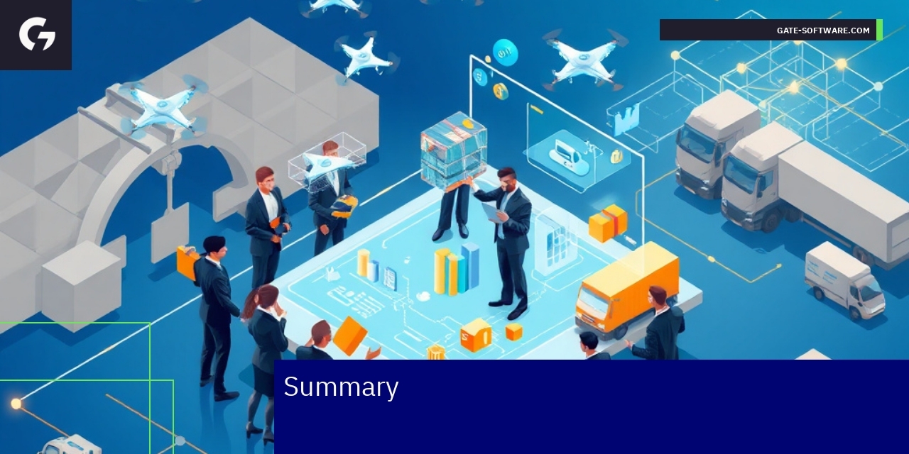 Abstract graphic showing digital commerce and integration