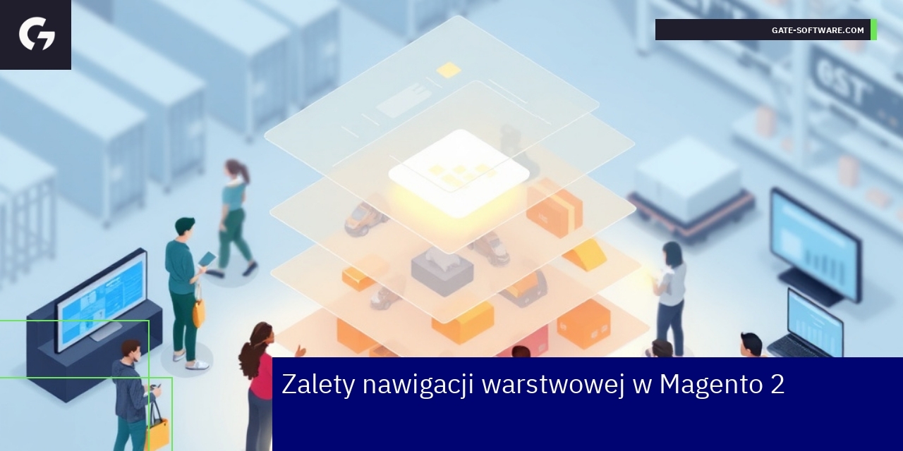 Schemat nawigacji warstwowej z filtrami i kategoriami