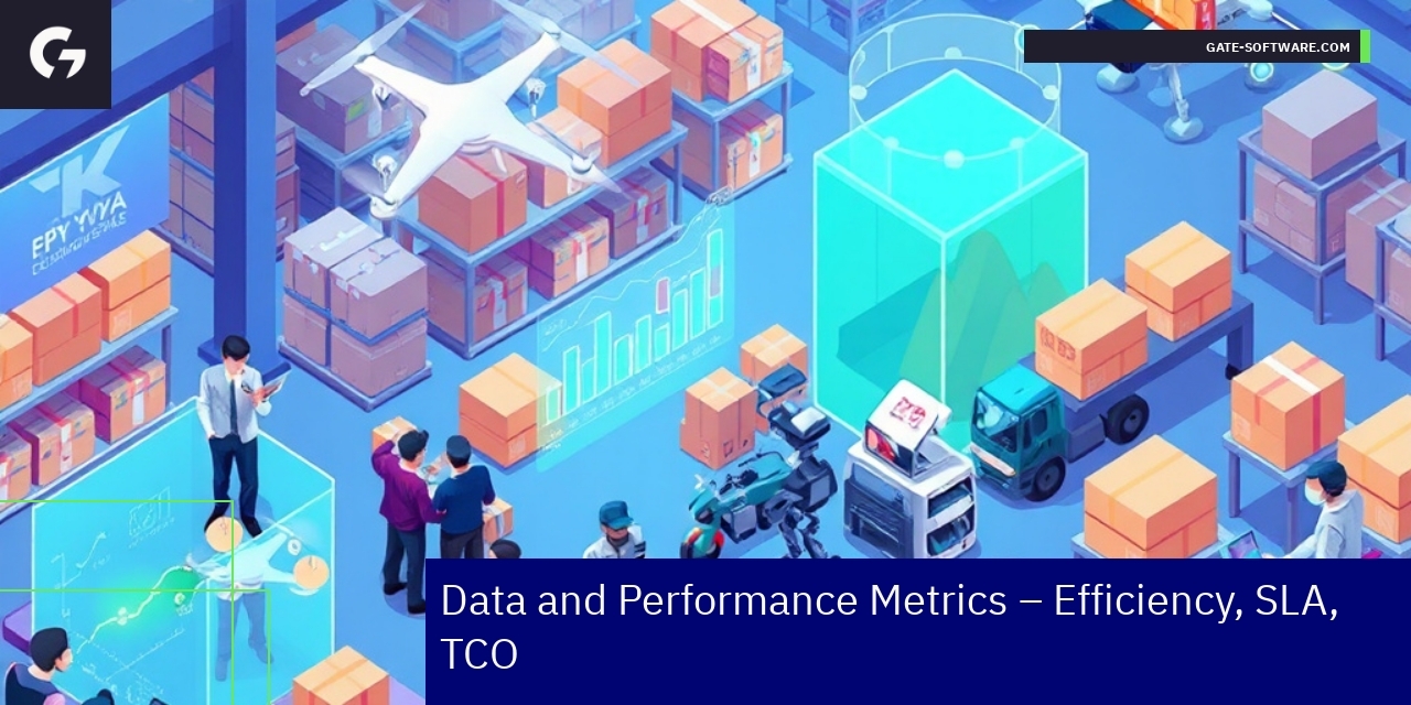 Charts showing Hyva metrics: load time, SLA, cost reduction