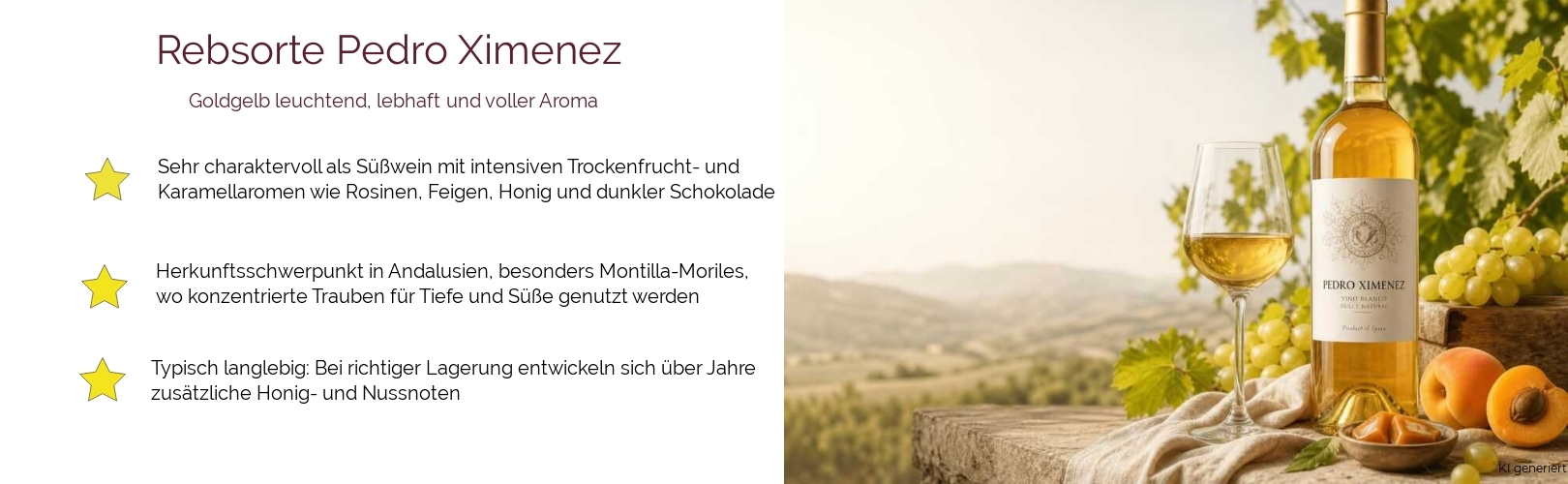 Wein & Spirituosen - Rebsorte Pedro Ximenez