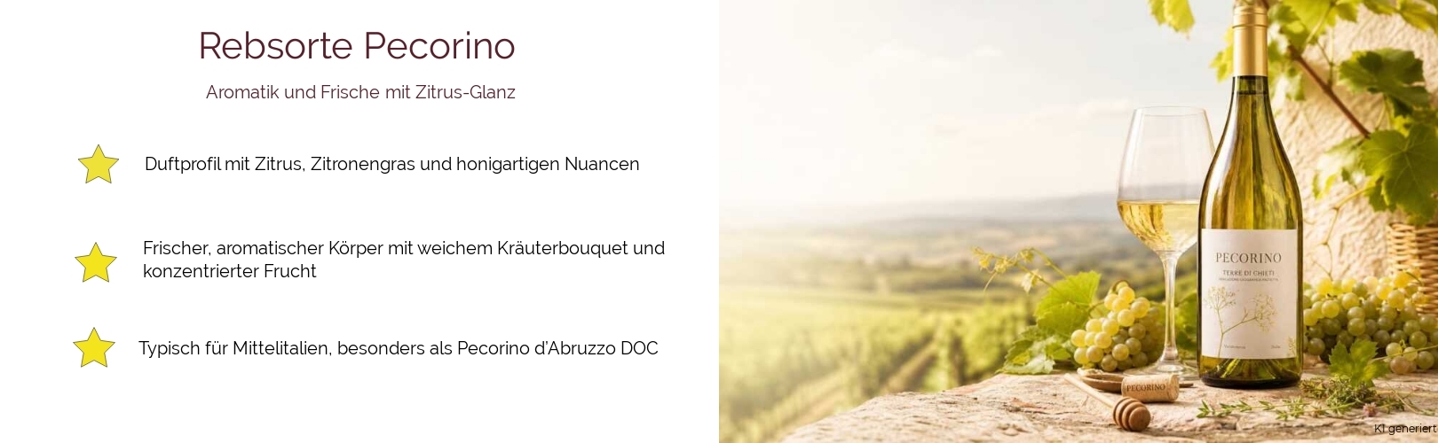 Wein & Spirituosen - Rebsorte Pecorino