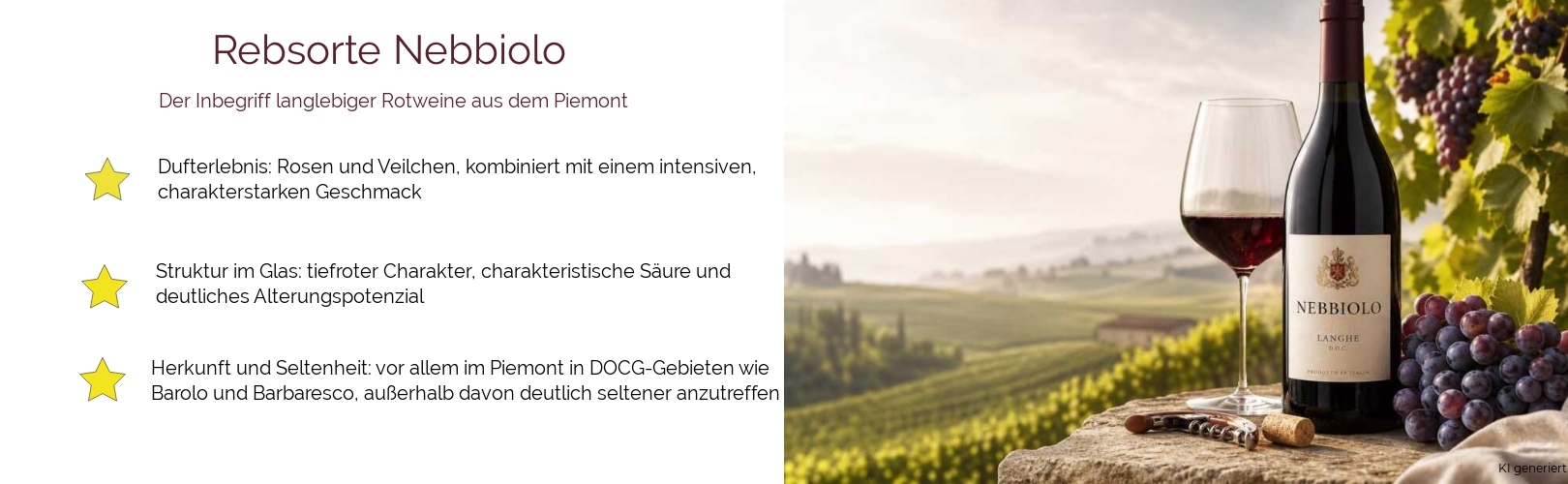 Wein & Spirituosen - Rebsorte Nebbiolo