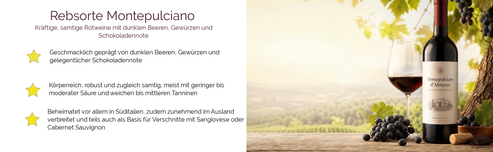 Wein & Spirituosen - Rebsorte Montepulciano