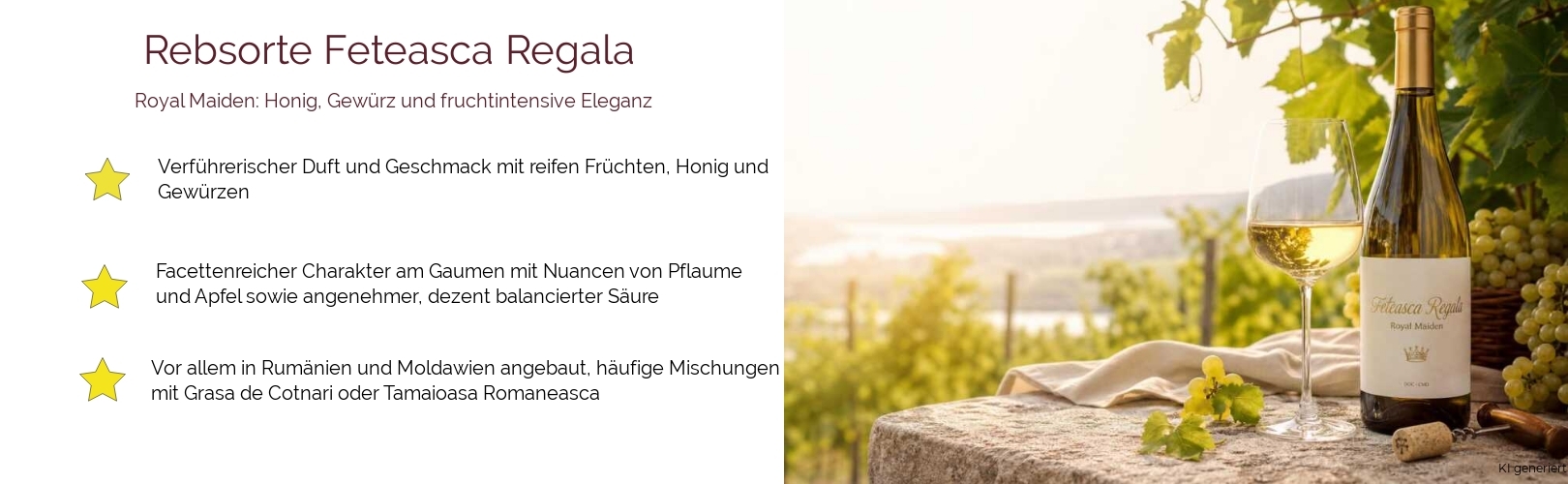 Wein & Spirituosen - Rebsorte Feteasca Regala