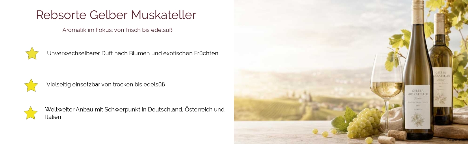 Wein & Spirituosen - Rebsorte Gelber Muskateller