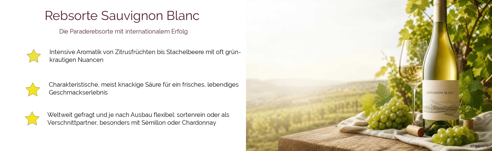 Wein & Spirituosen - Rebsorte Sauvignon Blanc