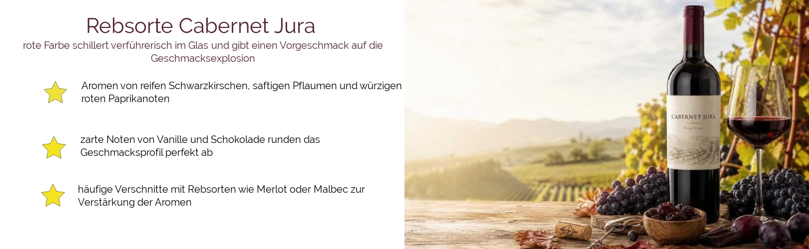 Wein & Spirituosen - Rebsorte Cabernet Jura