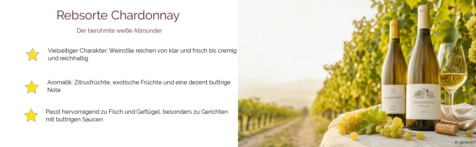 Wein & Spirituosen - Rebsorte Chardonnay / Morillon
