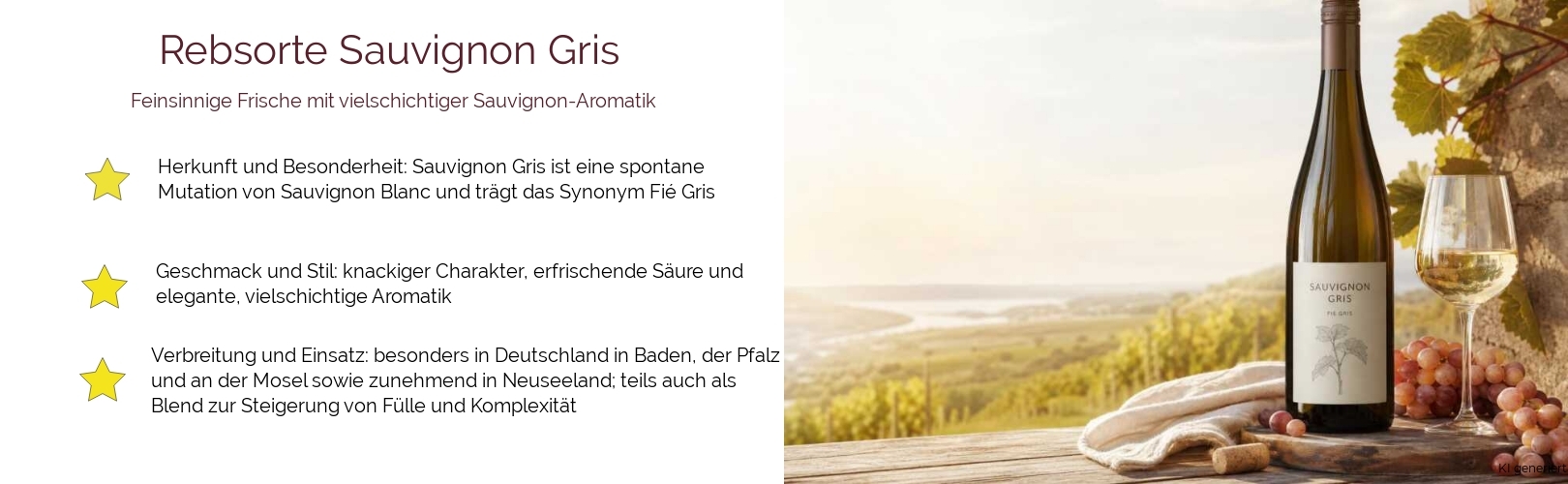 Wein & Spirituosen - Rebsorte Sauvignon Gris