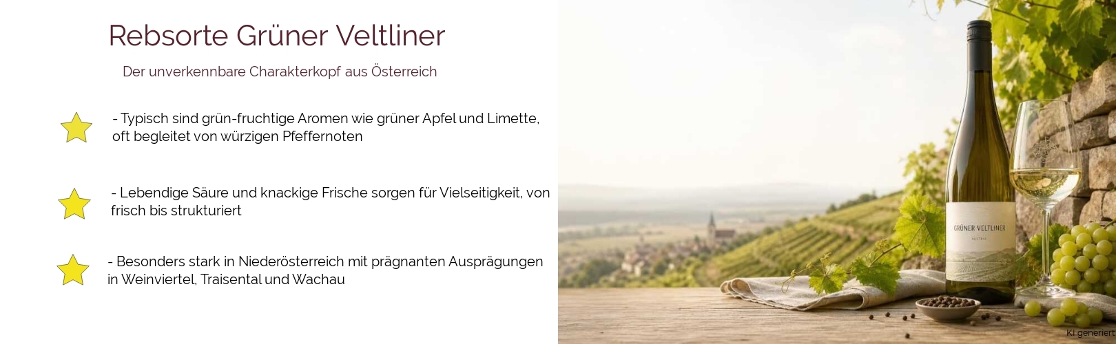 Wein & Spirituosen - Rebsorte Grüner Veltliner