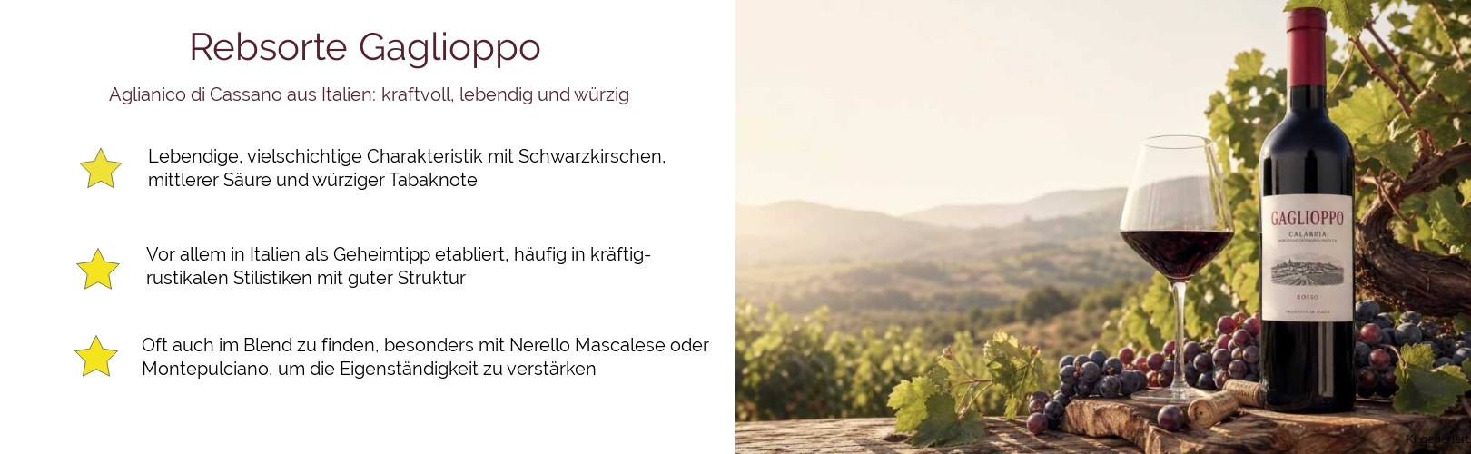 Wein & Spirituosen - Rebsorte Gaglioppo