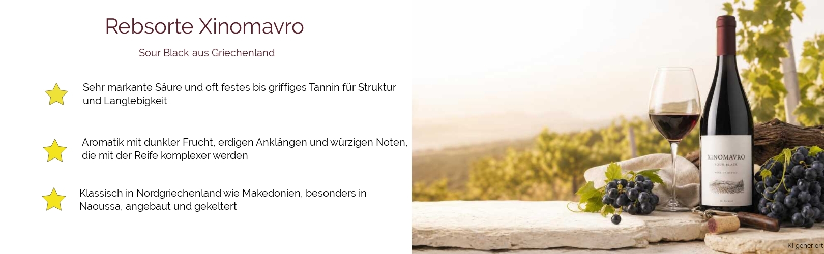 Wein & Spirituosen - Rebsorte Xinomavro
