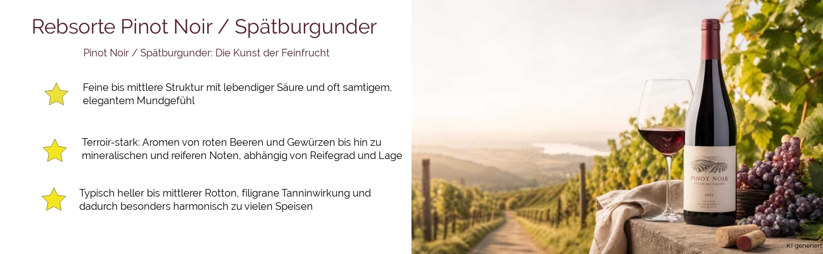 Wein & Spirituosen - Rebsorte Pinot Noir / Spätburgunder