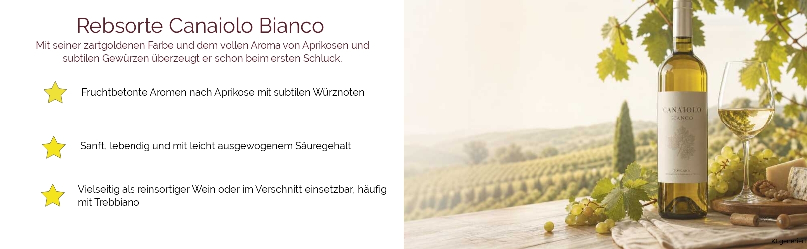 Wein & Spirituosen - Rebsorte Canaiolo Bianco