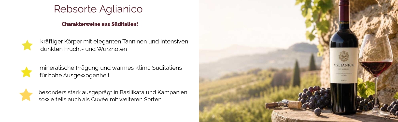 Wein & Spirituosen - Rebsorte Aglianico