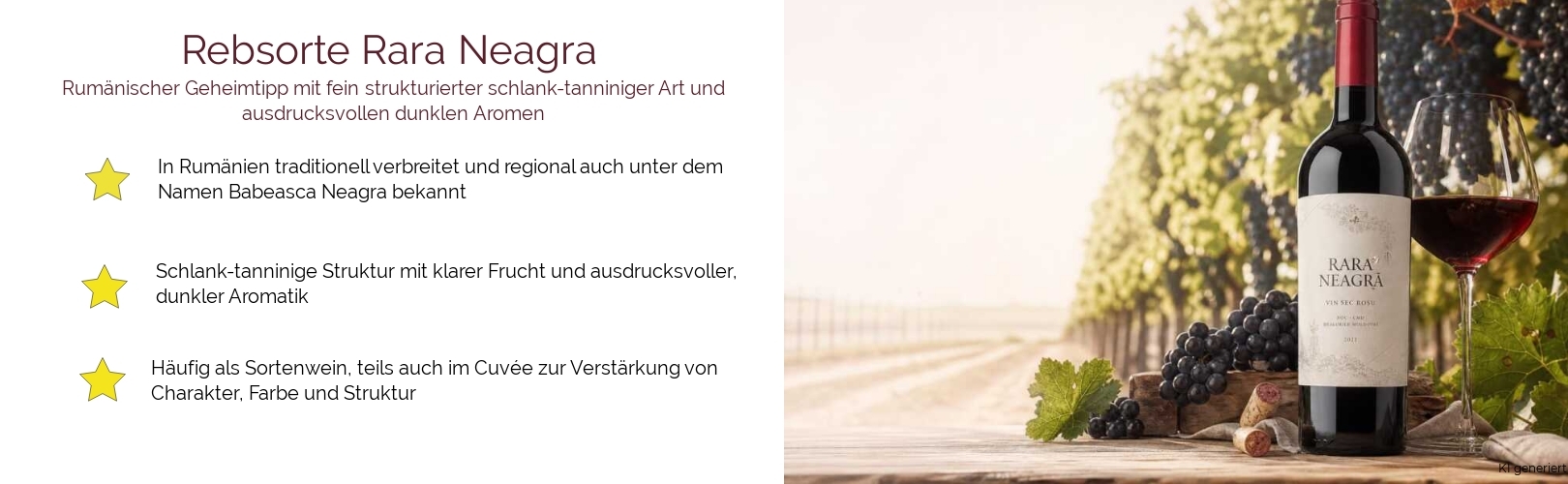 Wein & Spirituosen - Rebsorte Rara Neagra