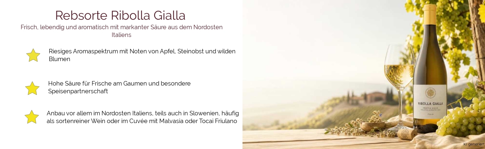 Wein & Spirituosen - Rebsorte Ribolla Gialla