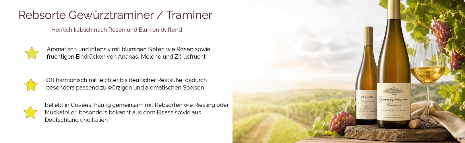 Wein & Spirituosen - Rebsorte Gewürztraminer / Traminer