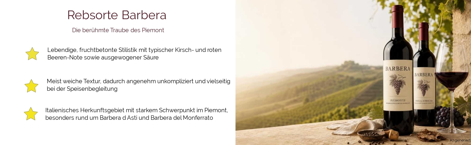 Wein & Spirituosen - Rebsorte Barbera