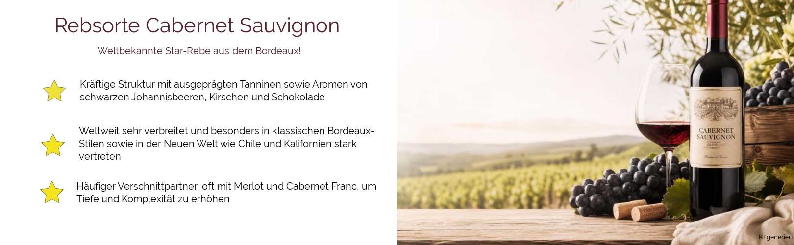 Wein & Spirituosen - Rebsorte Cabernet Sauvignon