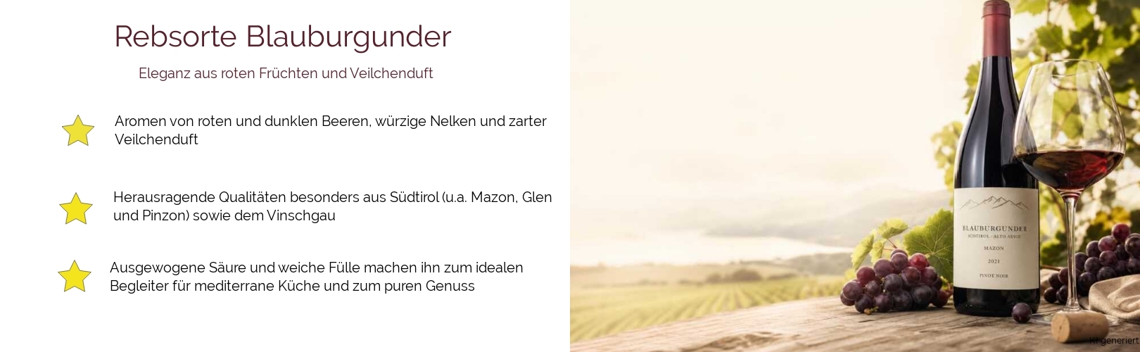 Wein & Spirituosen - Rebsorte Blauburgunder
