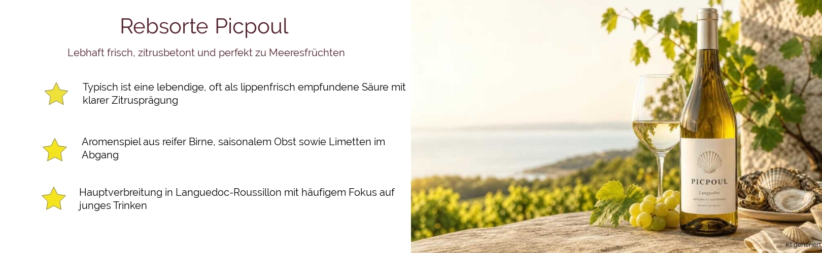 Wein & Spirituosen - Rebsorte Picpoul