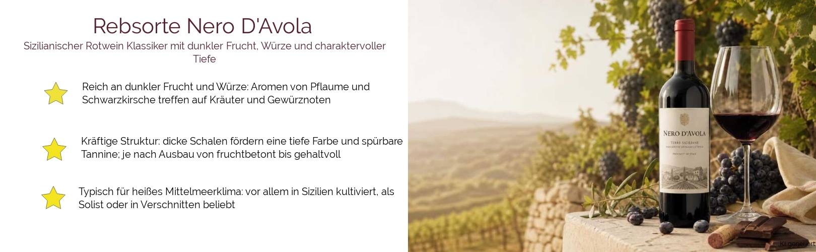 Wein & Spirituosen - Rebsorte Nero D'Avola