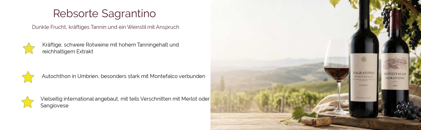 Wein & Spirituosen - Rebsorte Sagrantino