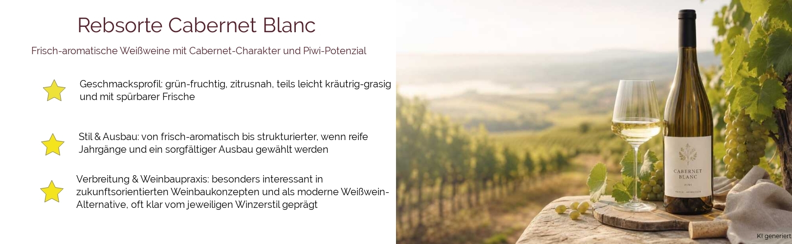 Wein & Spirituosen - Rebsorte Cabernet Blanc